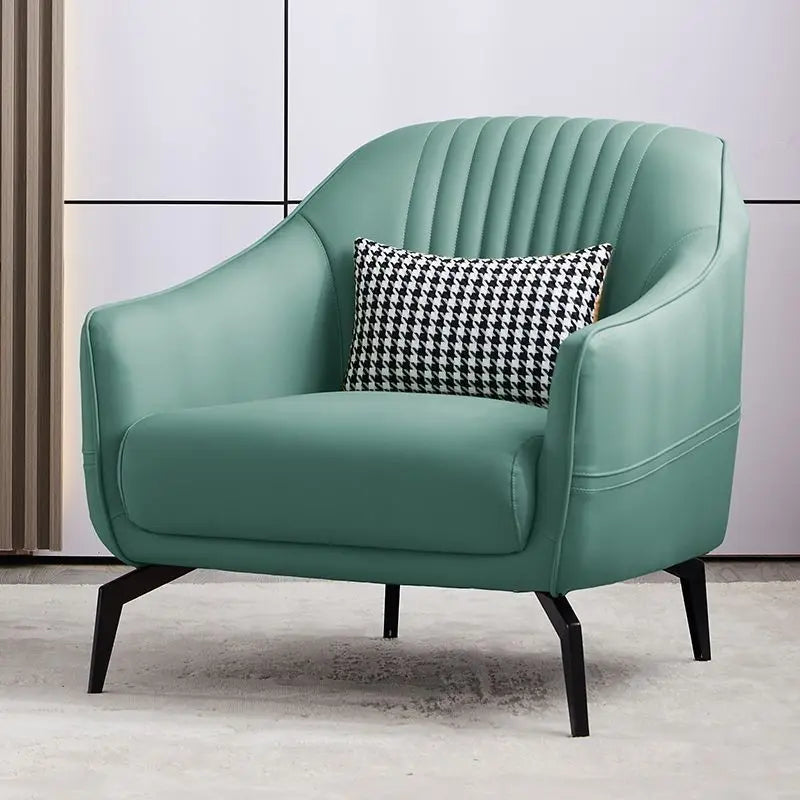 Scandinavian light luxury single sofa chair living room home bedroom leisure chair designer fabric sofa lazy small household